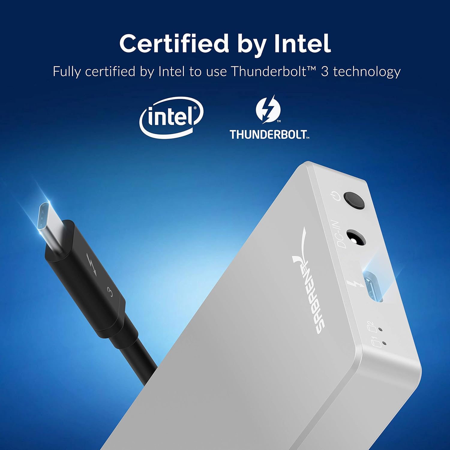 SABRENT Thunderbolt 3 to Dual NVMe M.2 SSD Tool Free Enclosure (EC-T3DN)