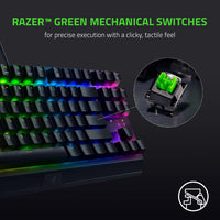 Razer Black Widow V3 Tenkeyless Mechanical Gaming Keyboard Switches - Chroma RGB Lighting - Compact Form Factor - Programmable Macro Functionality - USB Passthrough