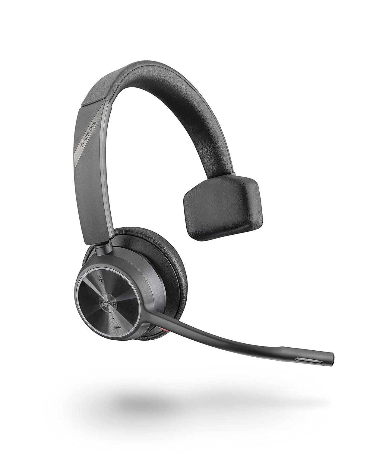 Poly by Plantronics – Voyager 4310 UC Wireless Headset (Plantronics) – Single-Ear Headset- Connect to PC/Mac via USB-C Bluetooth Adapter, Cell Phone via Bluetooth, Black, (218473-02)