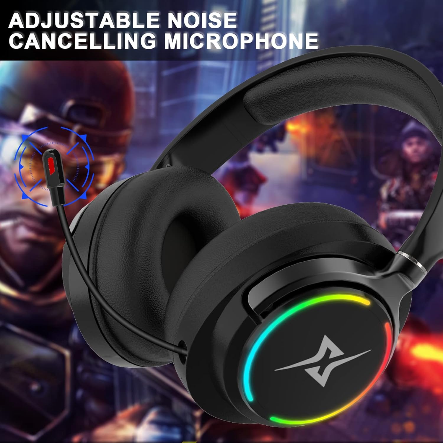 targeal Gaming Headset with Microphone-907 Black