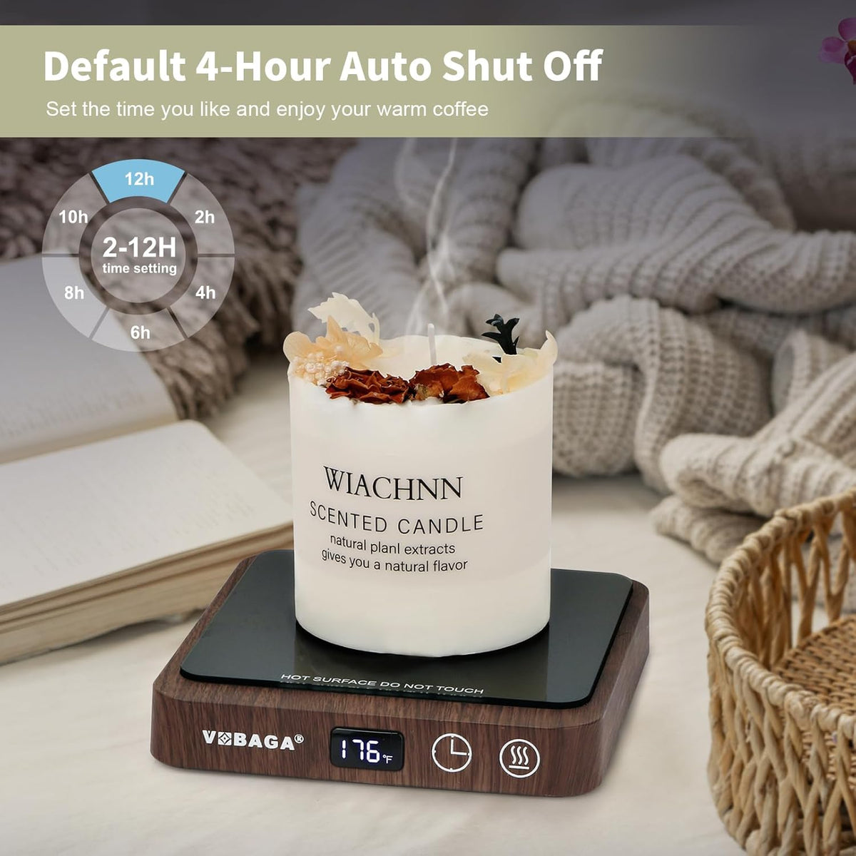 VOBAGA Coffee Mug Warmer & Coffee Warmer for Desk with 5 – Close-up Detail