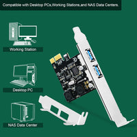 Feb Smart 2 Ports USB 3.0 Super Fast 5Gbps PCI Express (PCIe) Expansion Card for Windows XP,7,Vista,8,8.1,10Desktop Computer-Build in Self-Powered Technology-No Need Additional Power Supply(FS-U2-Pro)