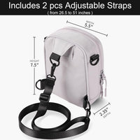 ANBEKO Small Easy Access Crossbody Bag, 6 Wearing Ways Sling Purse for Women Men Girls Travel, Fashion Mini Fanny Pack, light grey, one_size, Basic