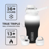 COLDEST Sports Water Bottle - 3 Insulated Lids (Chug Lid, Straw Lid, Loop Lid ) Vacuum Insulated Stainless Steel, Double Walled, Thermo Mug, Metal Canteen (26 oz, Hyperspace)