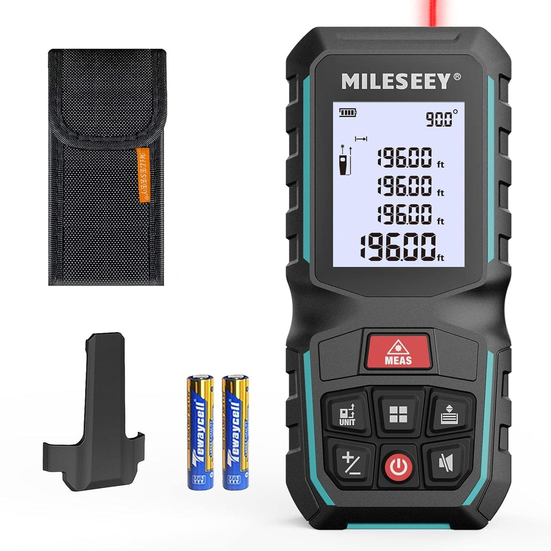 Laser Tape Measure 2-in-1, MiLESEEY Rechargeable Laser Measure 131ft, Tape Measure 16 Ft with Multifunctional Buttons, M/in/Ft Unit Switch, HD LCD Display, Movable Magnetic Hook