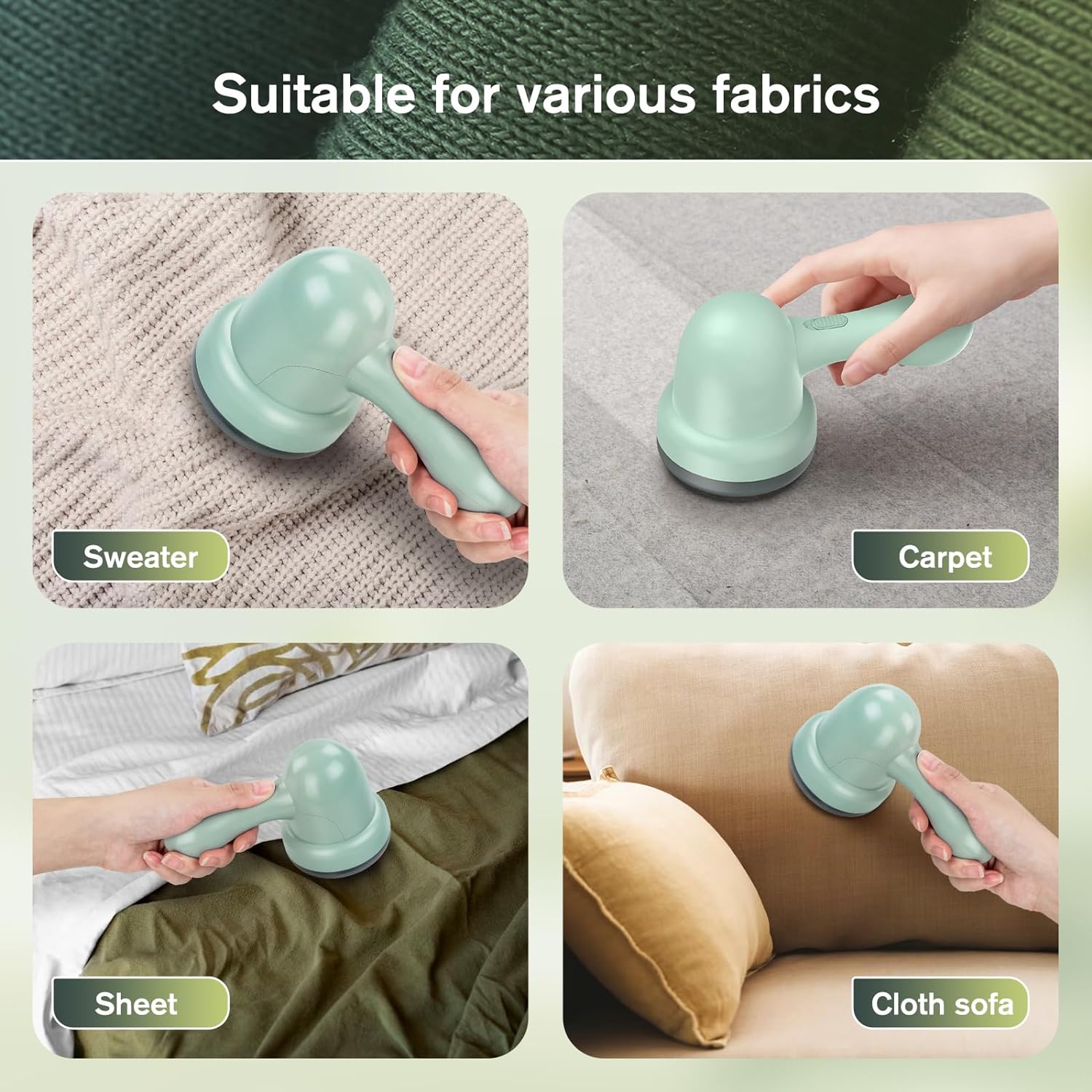 Fabric Shaver, Lint Remover,Battery Operated Portable Fabric Shaver, Lint Shaver Defuzzer Sweater Shaver for Clothes and Furniture AC Adapter or Battery Operated Pill Fuzz Remover