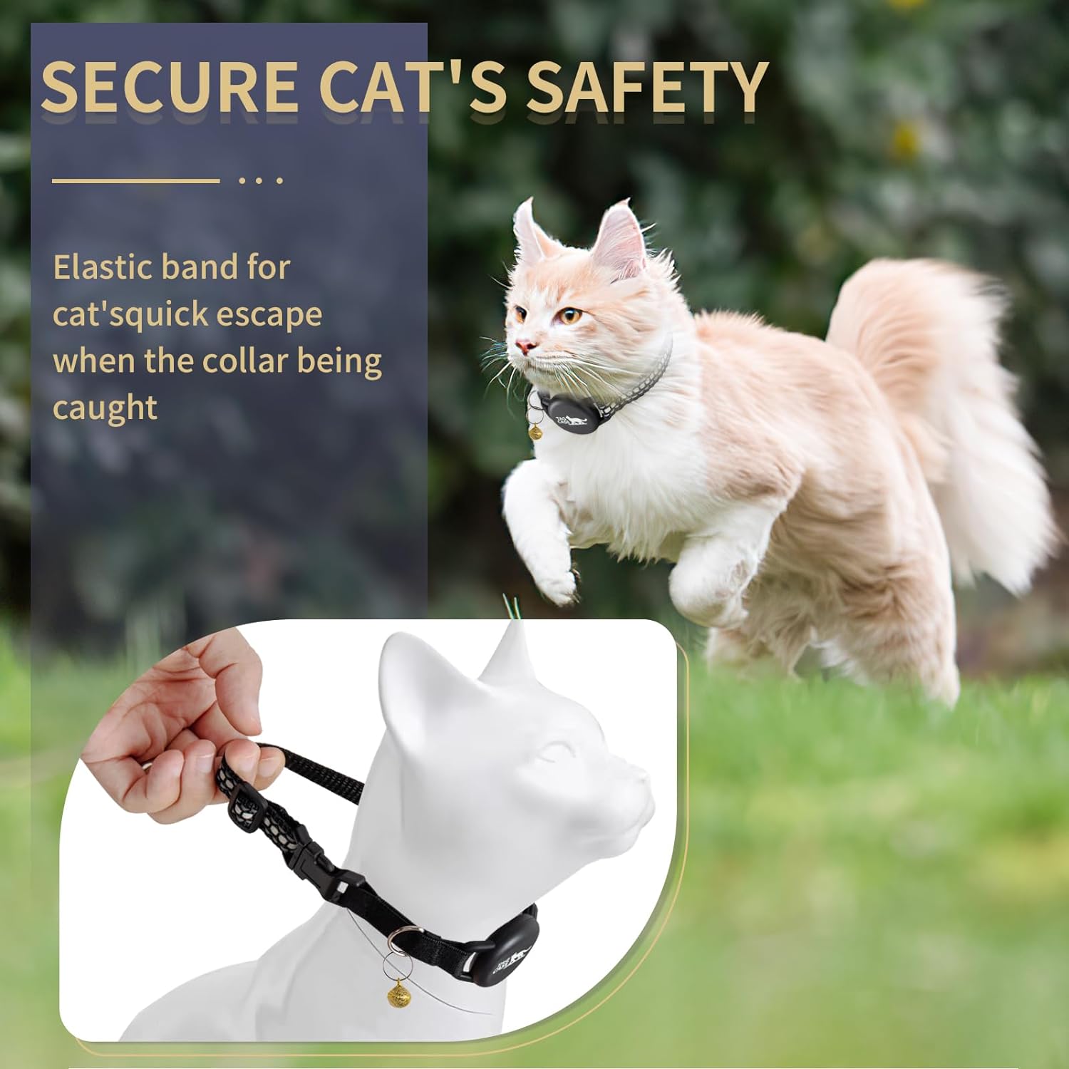 Luminous airtag cat Collar