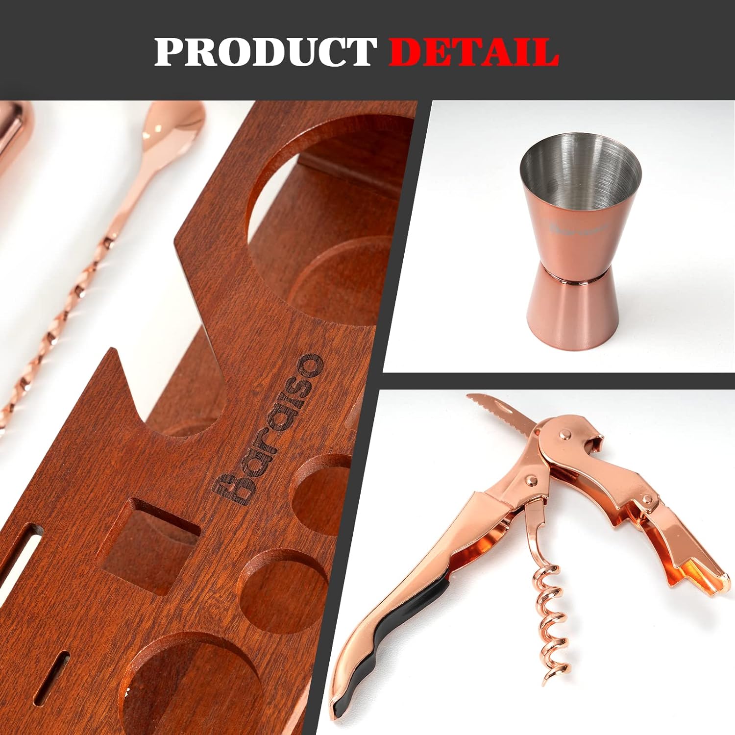 Bar Tool Set-Rose Gold