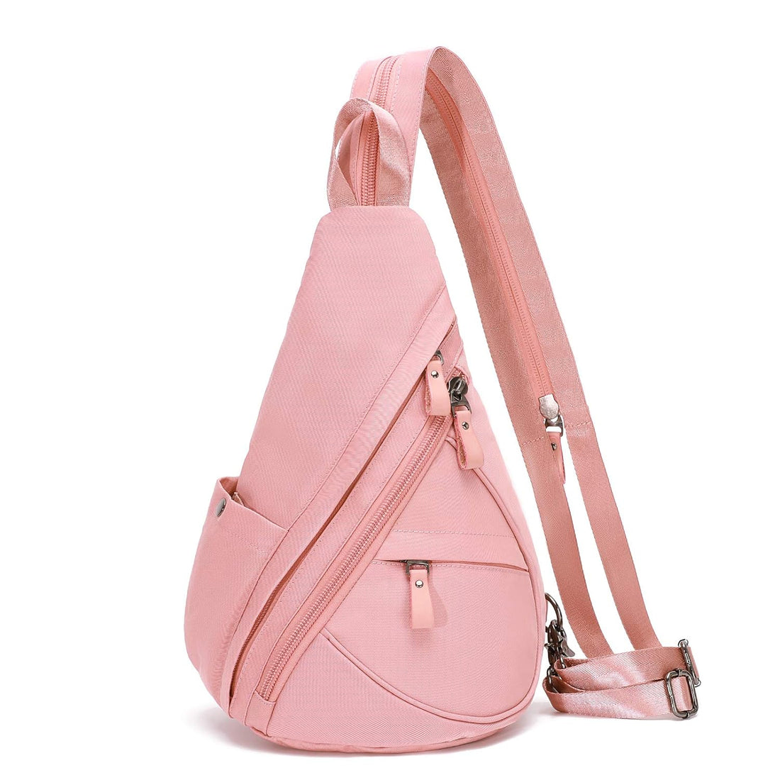 KL928 Canvas Sling Bag - Small Crossbody Backpack Shoulder Casual Daypack Rucksack for Men Women, Nylon-pink, One Size, Daypack Backpacks