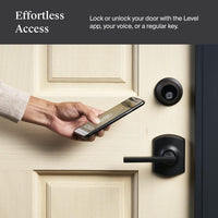 Level Lock Smart Lock, Keyless Entry, Smartphone Access, Bluetooth Enabled, Works with Apple HomeKit - Matte Black