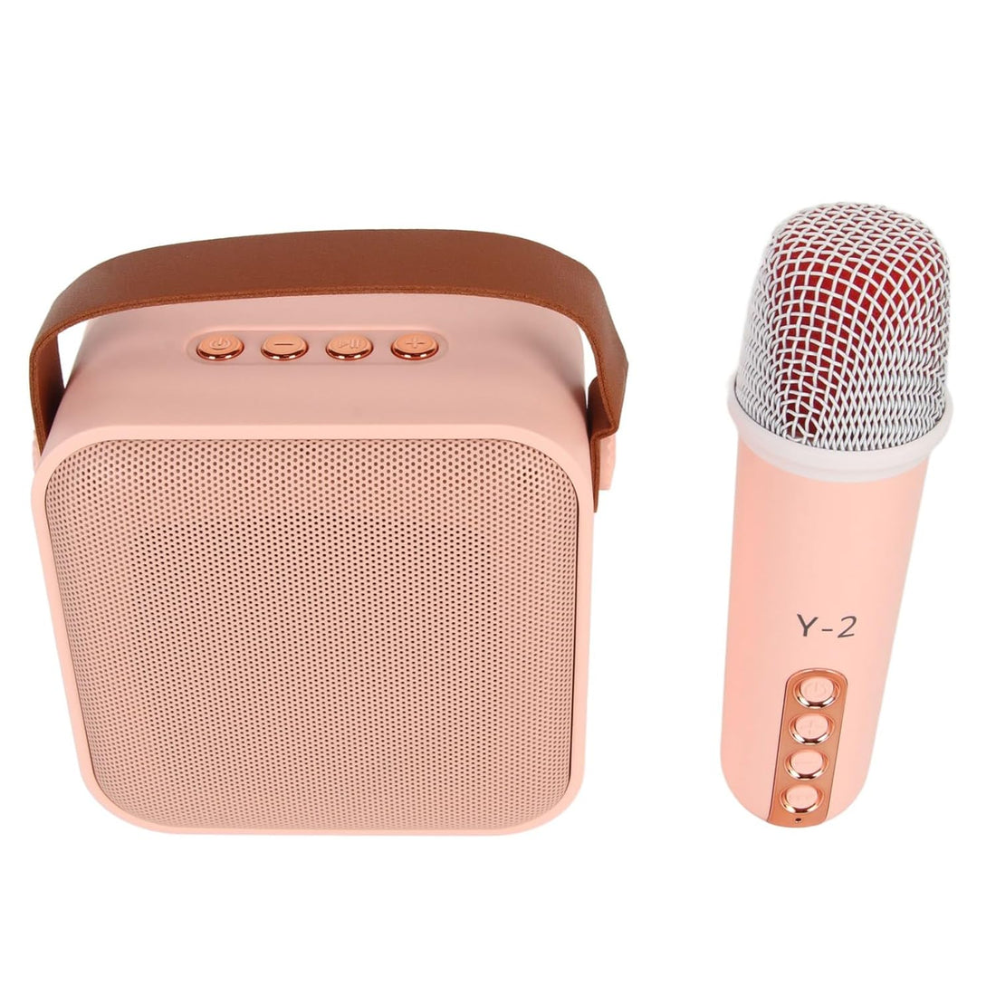 Karaoke Machine with Microphone, Mini Portable Wireless Karaoke Machine Set, Professional Bluetooth 5.3 Rechargeable Speaker with 1 Wireless Microphone for Party (Pink)