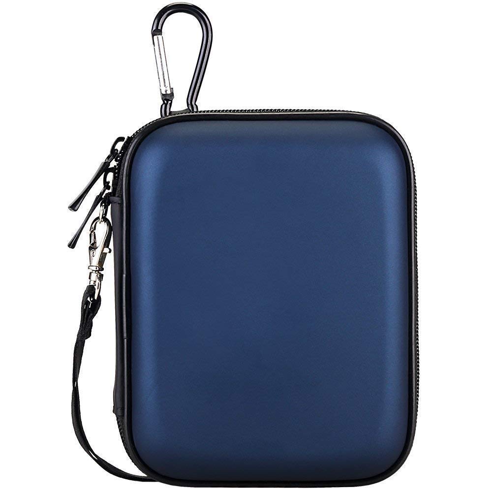 Lacdo Waterproof Hard EVA Shockproof Carrying Case for Seagate Backup Plus Slim, Toshiba Canvio Basics, Canvio Connect, Canvio Slim II 2.5-Inch Portable External Hard Disk Drive - Blue