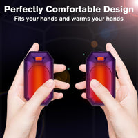 Hand Warmers Rechargeable 2 Pack, Portable Electric Hand Warmers Reusable, USB 2 in 1 Handwarmers,Outdoor/Indoor/Working/Camping/Hunting/Golf/Pain Relief/Games/Warm Gifts for Men Women Kids（Frosted）