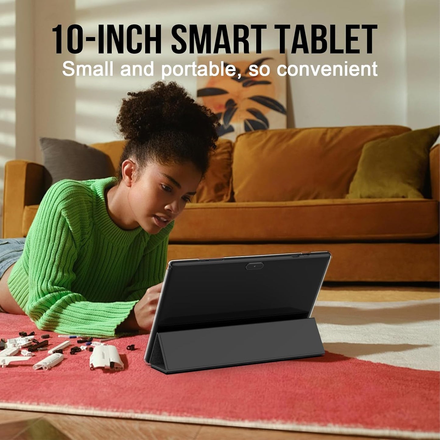 Android 15 Tablet: 10 inch 2 in 1 Tablets with Keyboard – In Use