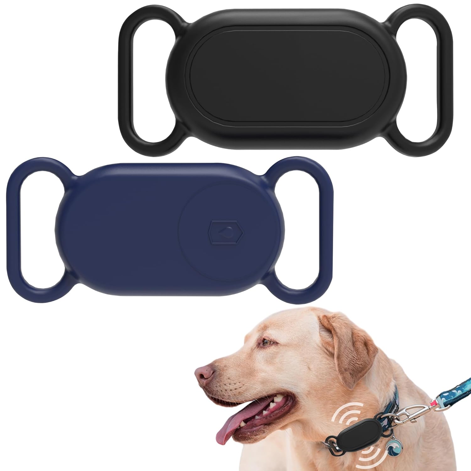 2PCS Silicone Case for Samsung Smart Tag 2 for Dog Collar, Protective Cover Sleeve Compatible with Samsung Smart Tag 2 Tracker, Item Finder Accessories, Tracking Devices Protector for Securing Holding