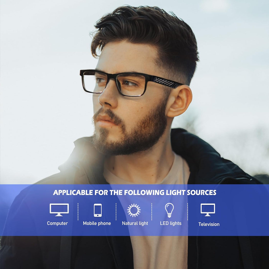 ANYLUV Blue Light Blocking Glasses for Men and Women, Premium Computer Gaming Glasses with Super HD lens