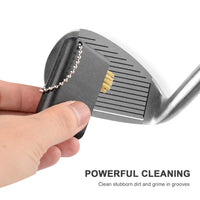 Qidie 3 Pack Golf Club Brush Pocket Golf Club Groove Cleaner Tool Sharpener 3 in 1 Portable Retractable Club Scrub Small Golf Accessories for Women & Men