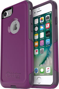 OtterBox Commuter Series Case for iPhone SE (3rd and 2nd gen) and iPhone 8/7 with Pop Grip (Color and Style May Vary) - Non Retail Packaging - Plum Way (Plum Haze/Night Purple)
