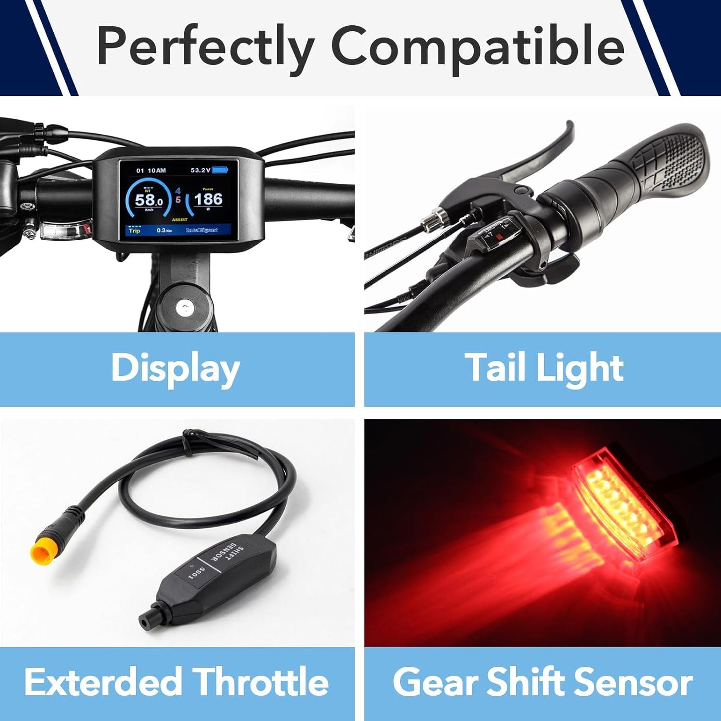 2PCS 5 Pin Male to Male Ebike Extension Cable for Julet – In Use