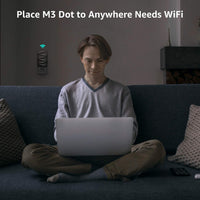 Meshforce M3 Dot Wall Plug WiFi Extender (Midnight Black), Up to 1,000 Sq. ft. Coverage – Use with only MeshForce WiFi System