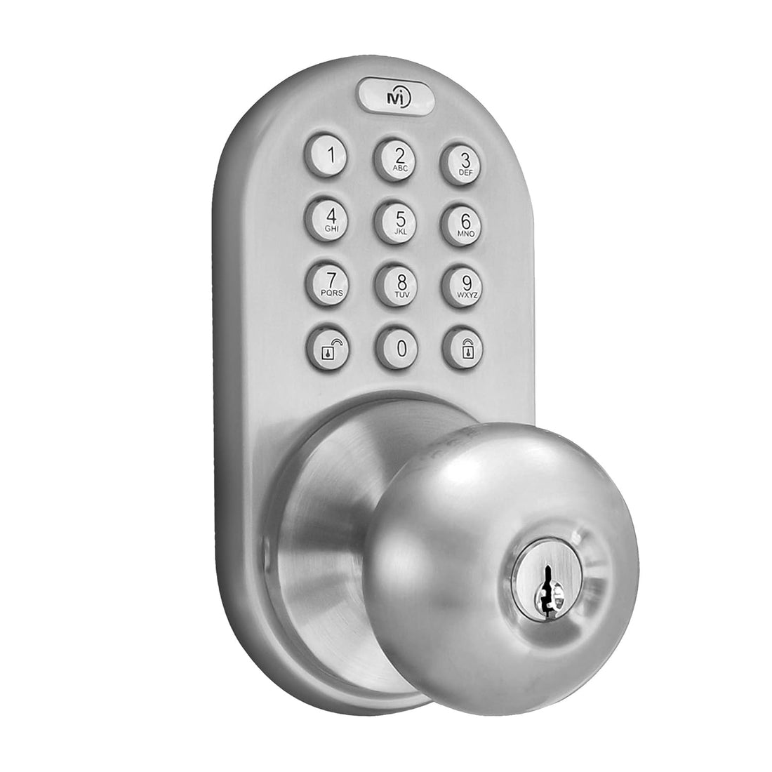 MiLocks DKK-02SN Indoor Electronic Touchpad Keyless Entry Door Lock, Satin Nickel