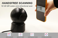 TEEMI 1D 2D QR Desktop Barcode Scanner, Omnidirectional Hands Free USB Wired Barcode Reader, Capture Codes on Screen, Presentation Automatic Scanning, TMSL-76