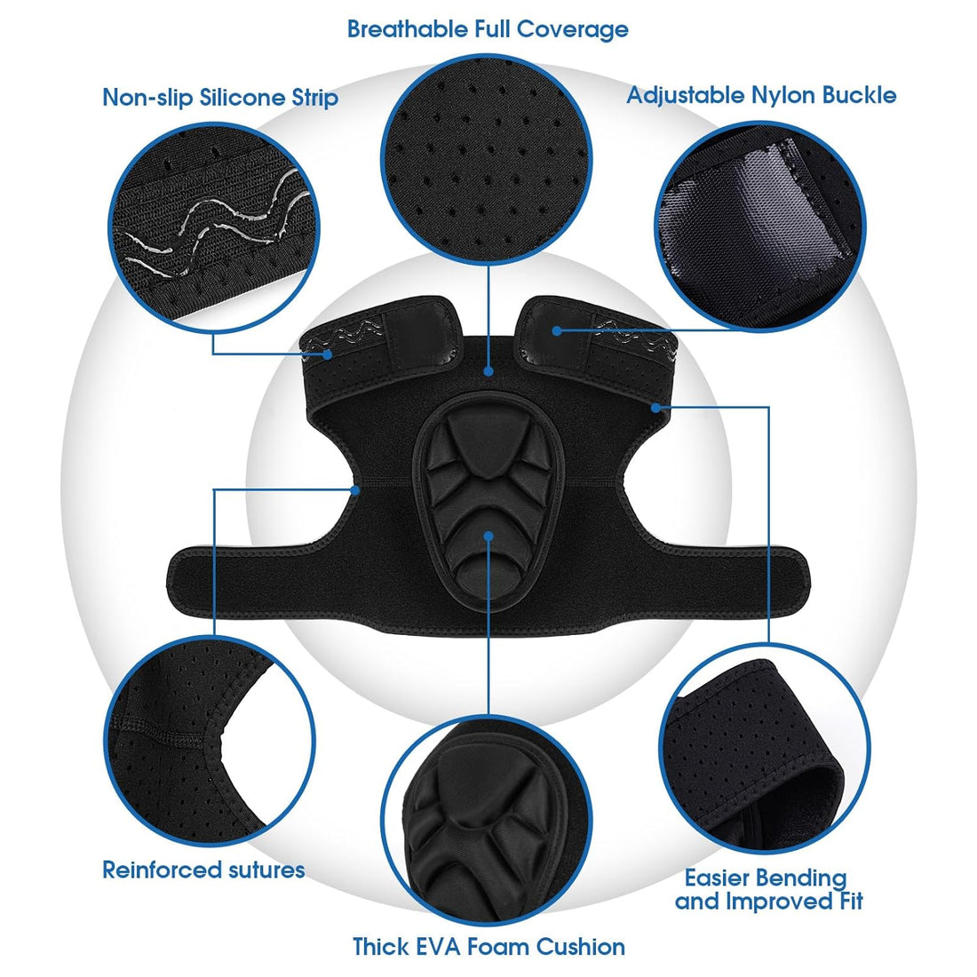 Singahor Knee Pads for Garden, Thick EVA Foam, House Working, Soft Breathable Knee Brace for Men Women Work, Sports, Gardening Maintain (X-Large)