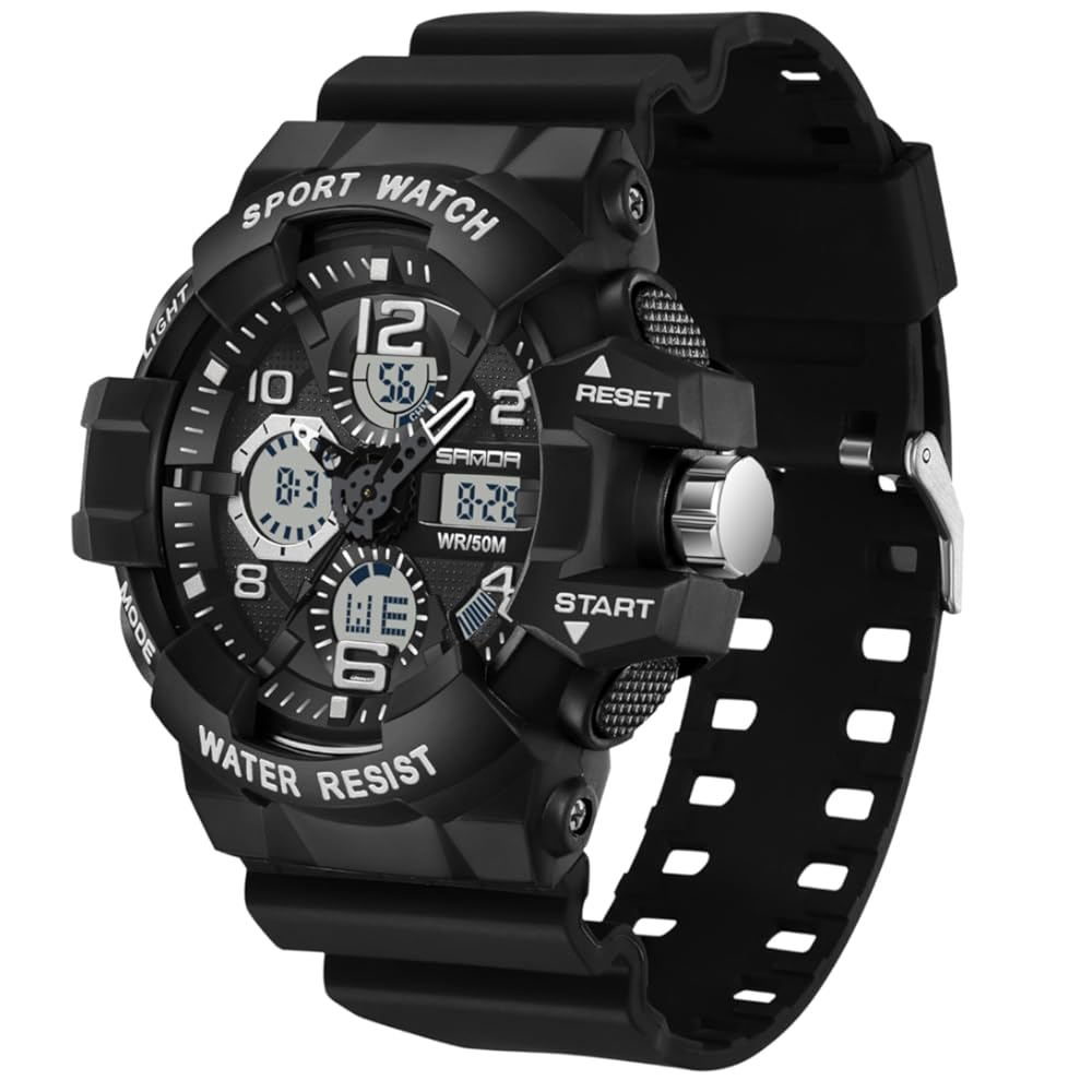 findtime Mens Sports Watch Waterproof Watch Military Watches for Men Digital Watch Rugged Watch with LED Backlight Alarm Stopwatch