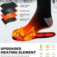 Pinuotu Heated Socks for Men Women, Rechargeable 3.7V 4000mAH Battery Operated Electric Heating Socks, Winter Cold Foot Warmers Thermal Socks for Sport Outdoor and Sking, Hiking