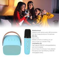 Yoidesu Karaoke Machine for Kids, Portable Bluetooth Speaker with Wireless Microphone for Kids Adults, Karaoke Toys, Gifts for Girls Age 4 5 6 7 8 9 10 12 Years Old or (Blue)