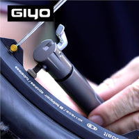 GIYO Super Micro Bike Pump All Metal Smallest Pump Available Telescopic for High Volume Pumping Durable & Stylish Presta Valve Taiwan Made (GM-04LT)