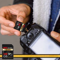 SD Card UHS-II 128GB SDXC Memory Card U3 V60 A1, Extreme Performance Video Pro SD Card (R 265mb/s 120mb/s Write) for Advanced DSLR Functions, Well-Suited for Video, Including 4K,8K, 3D, Full HD Video