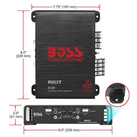 Boss Audio Riot 400W R1004 4-Channel Mosfet Power Amplifier