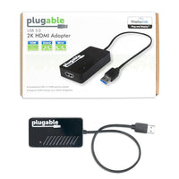 Plugable USB 3.0 to HDMI Video Graphics Adapter with Audio for Multiple Monitors up to 2560x1440 (Supports Windows 10, 8.1, 7)