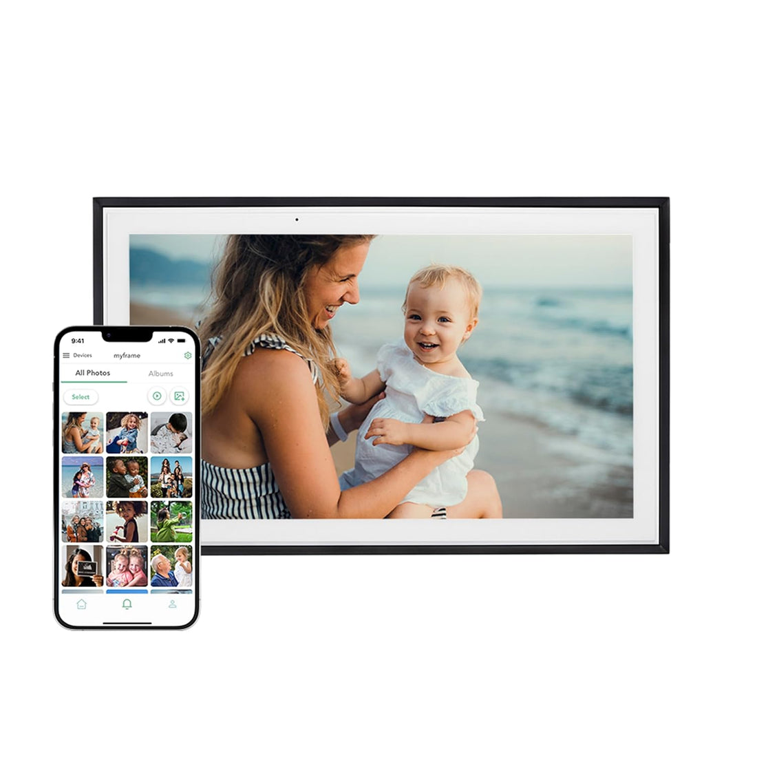 Skylight Frame: 15 inch WiFi Digital Picture Frame with Load from Phone Capability, Touch Screen Digital Photo Frame Display - Gift for Friends and Family