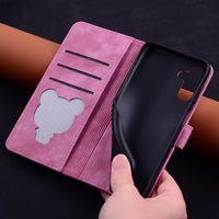 Rosbtib Flip Case for iPhone 15 Cover, Premium PU Leather Magnetic Closure Cover with Full Body Shockproof Wallet Phone Case for iPhone 15 - Cherry Rose Red