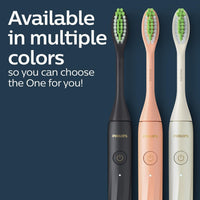 Philips One by Sonicare Rechargeable Toothbrush, Shadow Black, HY1200/06