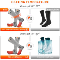 Heated Socks for Men Women, 5000mAh APP Control Battery Heated Socks Rechargeable Washable, Electric Socks Foot Warmer for Hiking Biking Camping Skiing Hunting Outdoor Work, Heating Socks (Gray)