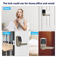 Smart Door Lock, Keyless Entry Door Lock, SCYAN X2 Handle Lock with Touchscreen Keypad Access, Auto Lock, App Control for Home, Airbnb Rental House, Satin Nickel