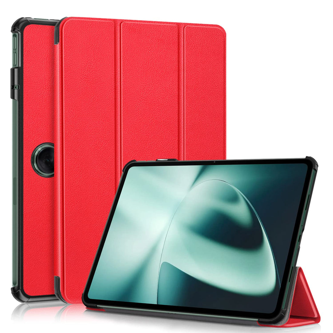 Gylint Case for OnePlus Pad 2023, Folding Folio Ultra-Thin PU Leather Stand Case Cover for OnePlus Pad/Oppo Pad 2 Red