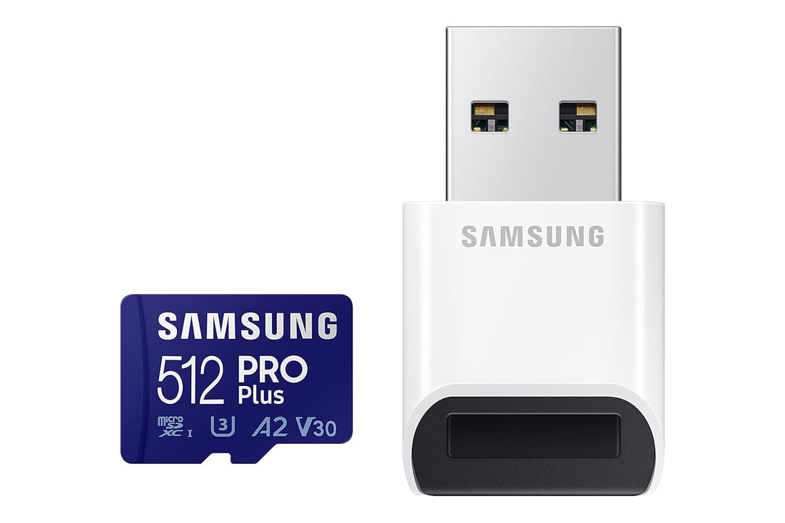 SAMSUNG PRO Plus + Reader 512GB microSDXC Up to 160MB/s UHS-I, U3, A2, V30, Full HD & 4K UHD (MB-MD512KB/AM)