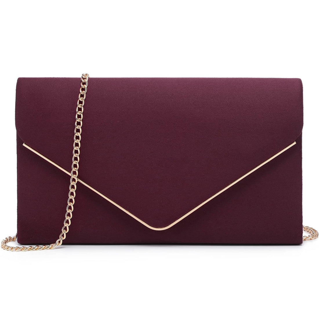 Dasein Women Faux Suede Evening Clutch Bags Formal Party Clutches Wedding Purses Cocktail Prom Clutches