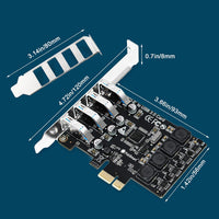 FebSmart PCIE 4-Ports Super Fast 5Gbps USB 3.0 Expansion Card for Windows Server XP Vista 7 8 8.1 10 (32/64bit) Desktop PC-Build in Self-Powered Technology-No Need Additional Power Supply (FS-U4L-Pro)