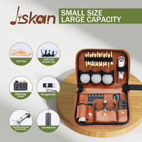 Jiskan Golf Gifts for Men and Women, Golf Accessories Set with Hi-End Case, Golf Balls, Rangefinder, Golf Tees, Brush, Multifunctional Divot Knife, Scorer, Golf Ball Clamp