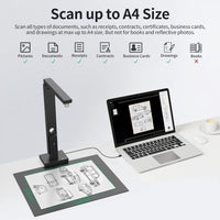 CZUR Lens800 Pro Portable Document Scanner, 8MP Document Camera, Capture Size A4, 1s/Page Fast Scan Speeds, Easy-to-Use, USB Powered Travel Scanner, for Mac&Windows