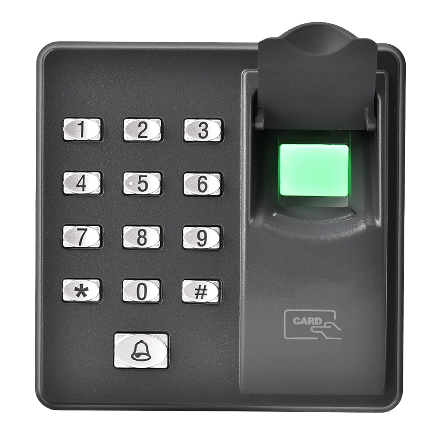 Biometric Attendance Machine, Biometric Fingerprint Password Time Attendance Machine Waterproof RFID Reader Fingerprint Door Access Control for Offices, Factories, Hotels, Schools, etc. (ID)