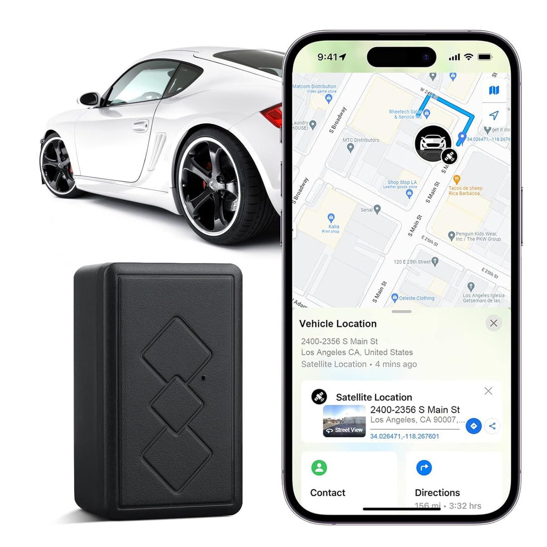 GPS Tracker for Vehicles, Mini Magnetic GPS Real Time Car Locator, 4G LTE GPS Tracking Device, Full Global Coverage Long Standby GSM SIM GPS Tracker for Vehicle, Car, Person Location