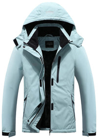 DLGJPA Women's Mountain Waterproof Ski Jacket Hooded Windbreakers Windproof Raincoat Winter Warm Snow Coat