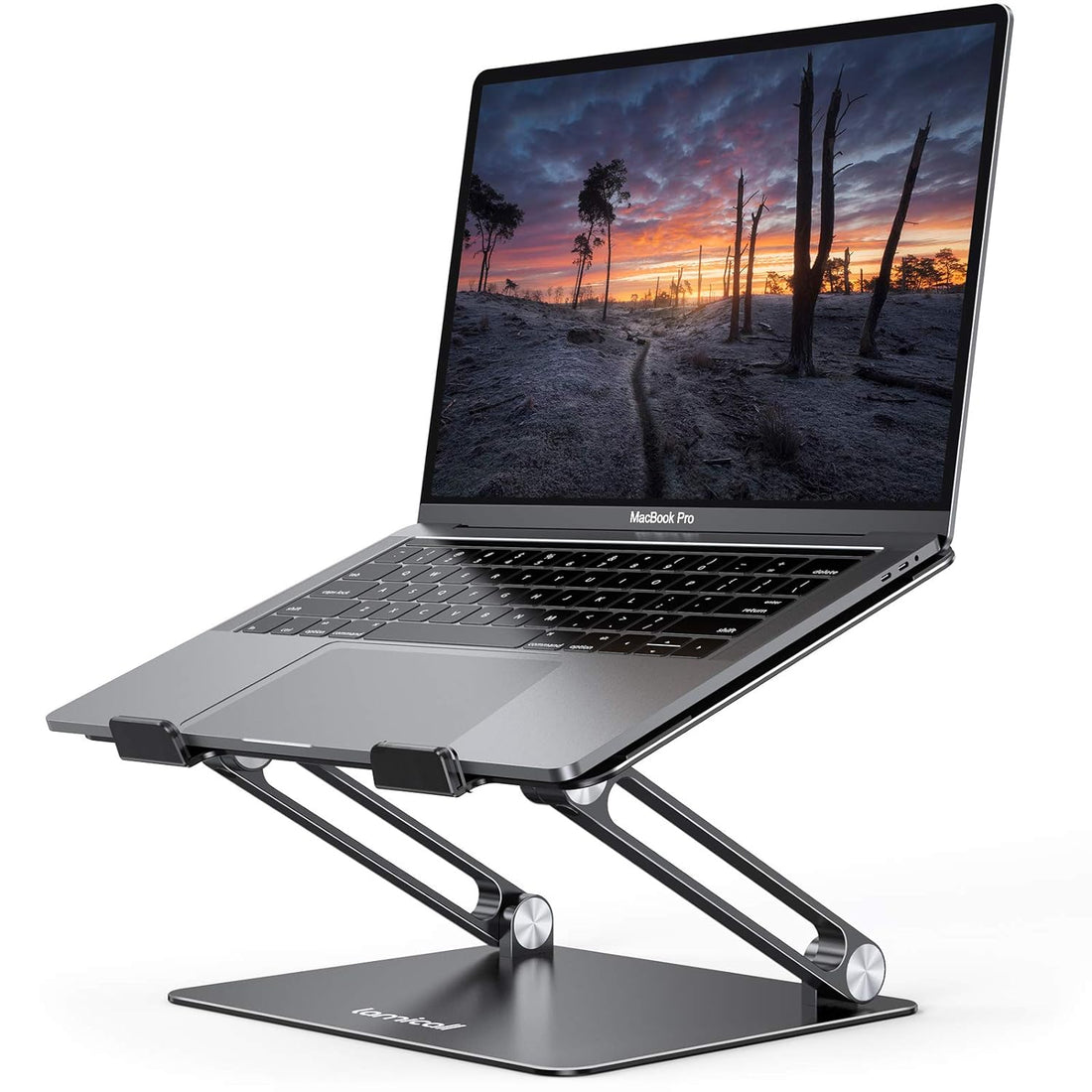 Lamicall Laptop Stand Riser Portable - Foldable Height Adjustable Ergonomic Computer Notebook Stand Holder Lift for Desk, Compatible with MacBook Air Pro, Dell XPS, HP (10-17'') - Black