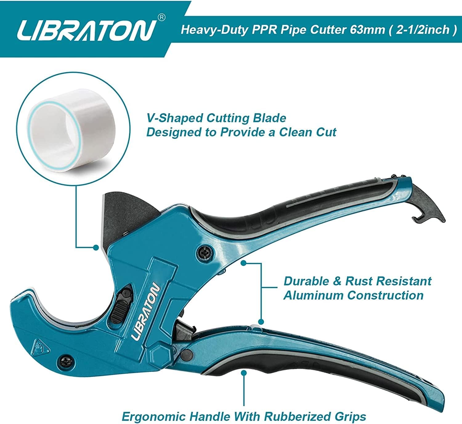 Libraton PVC Pipe Cutter: Up to 2-1/2" – Close-up Detail